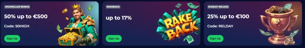 Highroller Bonus Nine Win RakeBack